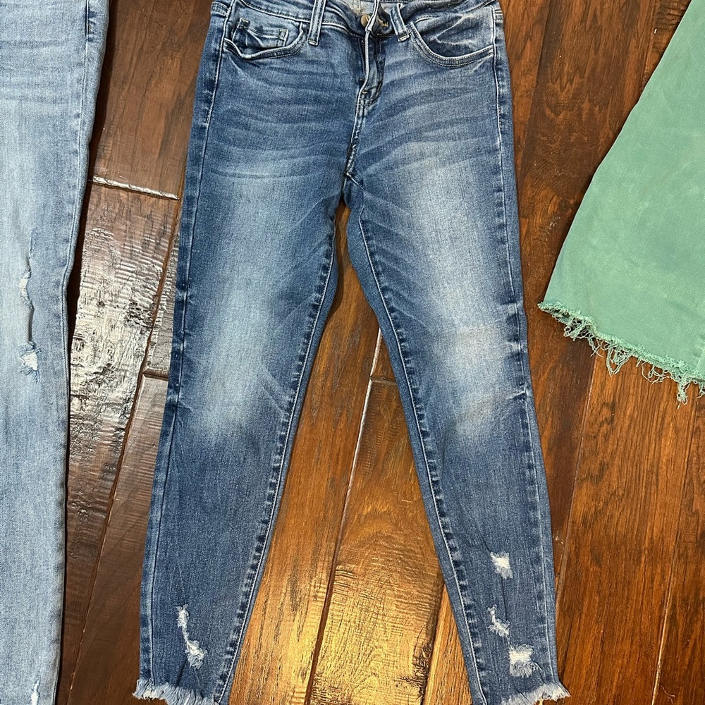 Women's Blue Distressed Jeans